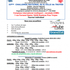 33ème Challenge National de la Ville de Troyes